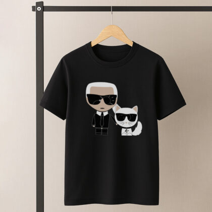 تیشرت برند کارل و گربه KARL