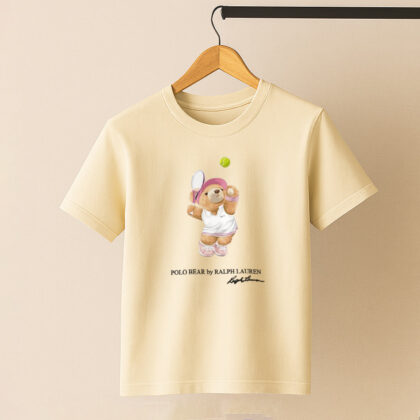 تیشرت پولو دخترانه خرس تنیس باز